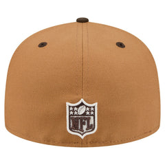 Detroit Lions New Era Two-Tone Walnut 59FIFTY Fitted Hat Light Brown/Dark Brown - NFL