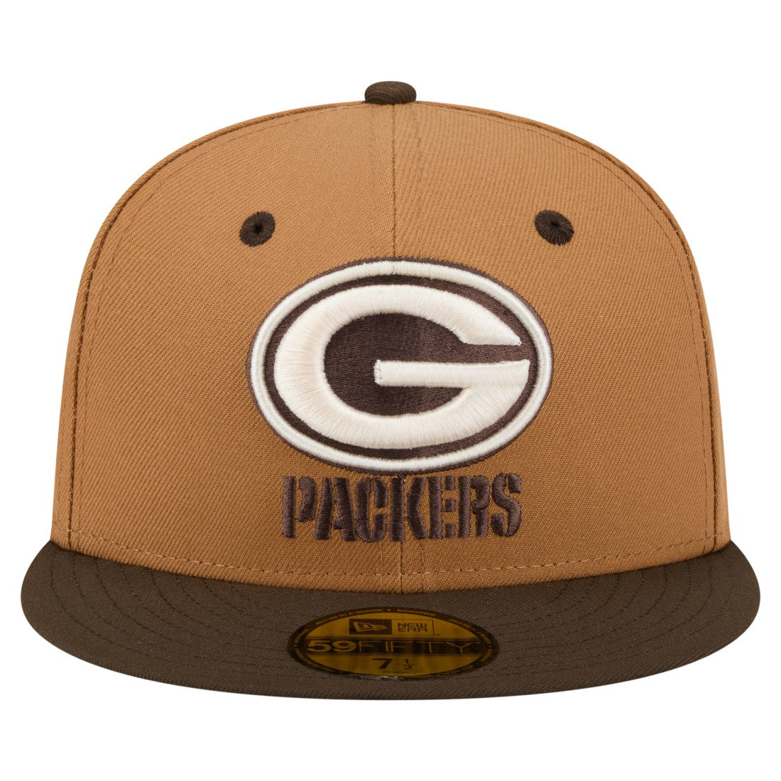 Green Bay Packers New Era Two-Tone Walnut 59FIFTY Fitted Hat Light Brown/Dark Brown - NFL