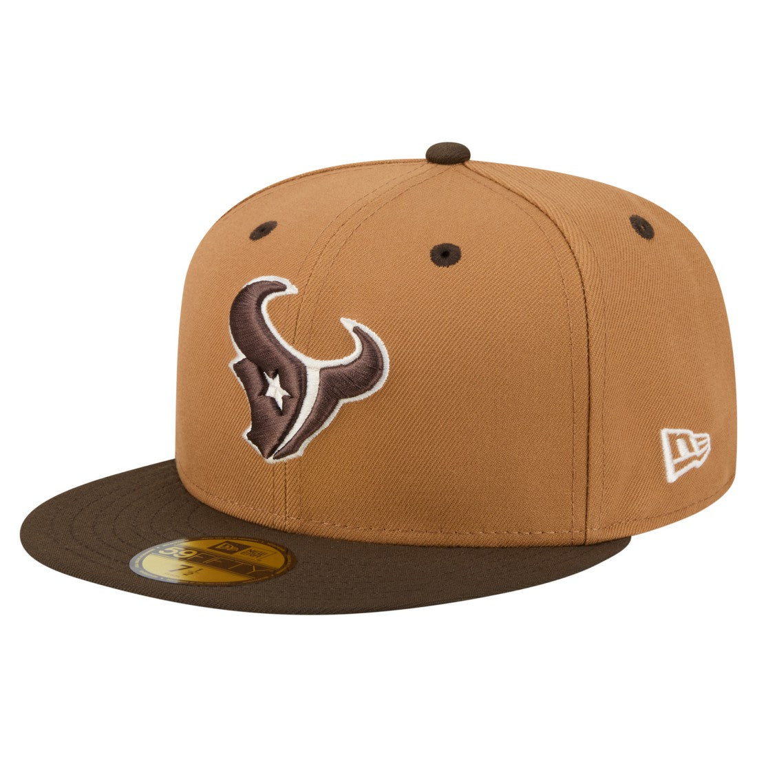 Houston Texans New Era Two-Tone Walnut 59FIFTY Fitted Hat Light Brown/Dark Brown - NFL