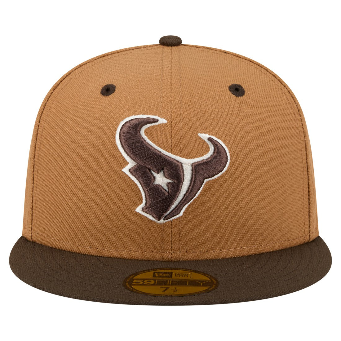 Houston Texans New Era Two-Tone Walnut 59FIFTY Fitted Hat Light Brown/Dark Brown - NFL