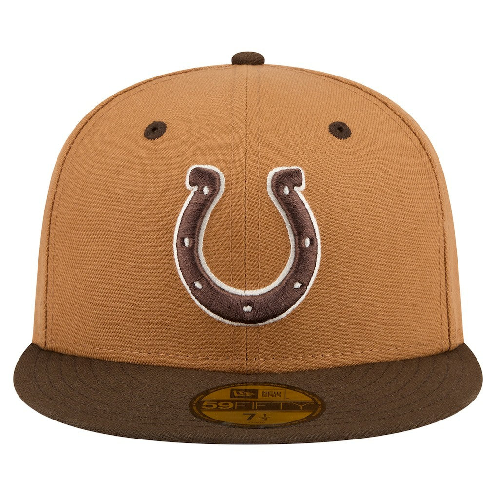 Indianapolis Colts New Era Two-Tone Walnut 59FIFTY Fitted Hat Light Brown/Dark Brown - NFL