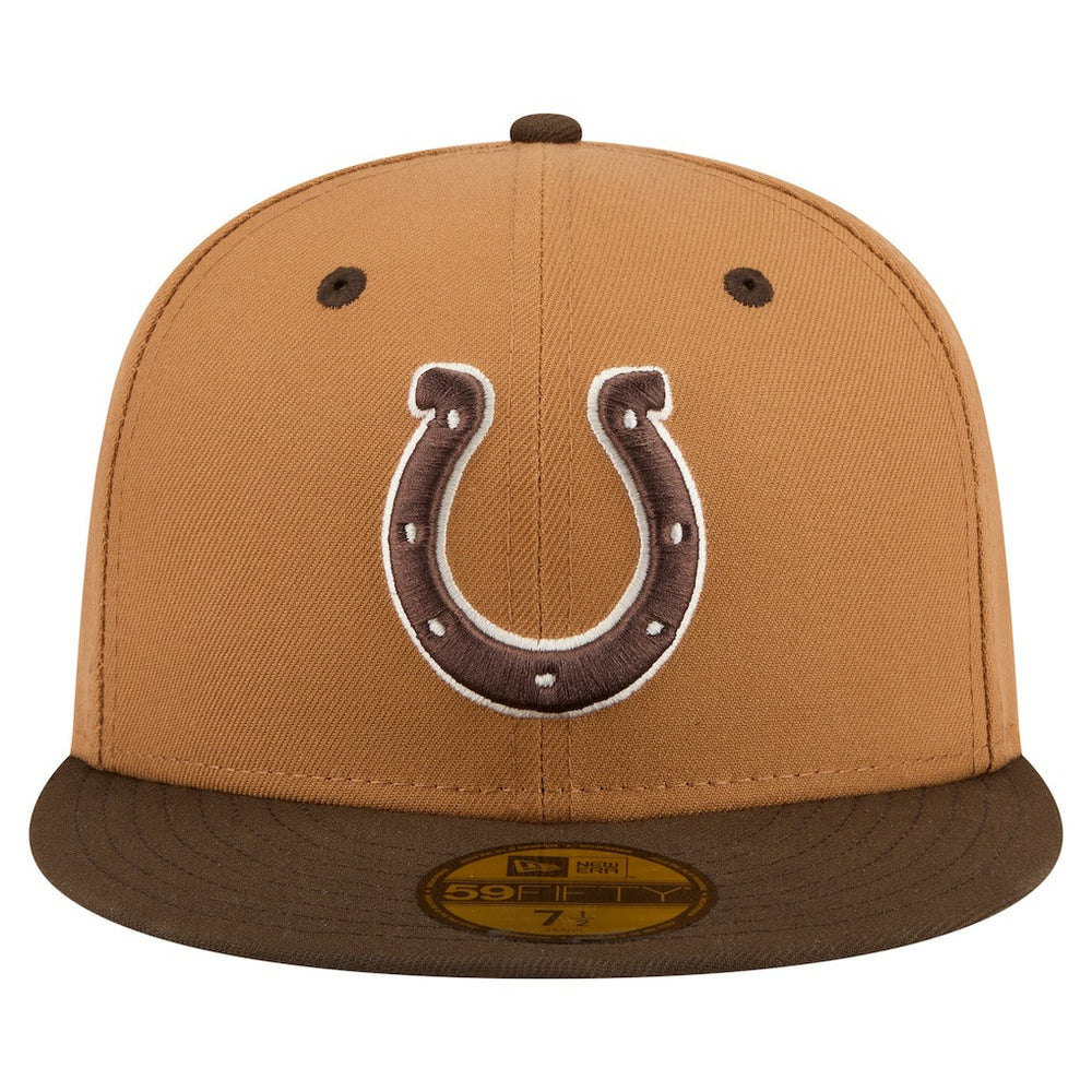 Indianapolis Colts New Era Two-Tone Walnut 59FIFTY Fitted Hat Light Brown/Dark Brown - NFL
