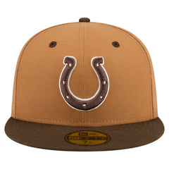 Indianapolis Colts New Era Two-Tone Walnut 59FIFTY Fitted Hat Light Brown/Dark Brown - NFL