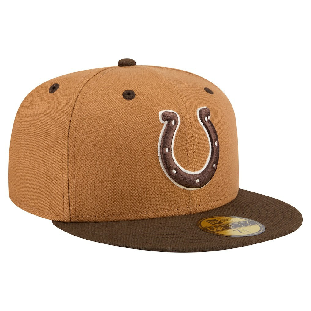 Indianapolis Colts New Era Two-Tone Walnut 59FIFTY Fitted Hat Light Brown/Dark Brown - NFL