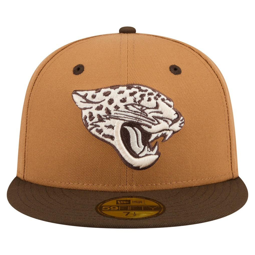 Jacksonville Jaguars New Era Two-Tone Walnut 59FIFTY Fitted Hat Light Brown/Dark Brown - NFL