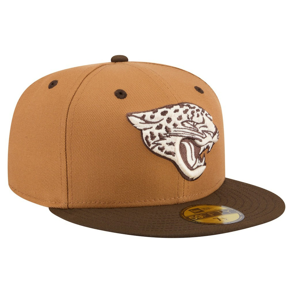 Jacksonville Jaguars New Era Two-Tone Walnut 59FIFTY Fitted Hat Light Brown/Dark Brown - NFL