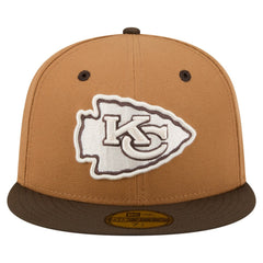 Kansas City Chiefs New Era Two-Tone Walnut 59FIFTY Fitted Hat Light Brown/Dark Brown - NFL