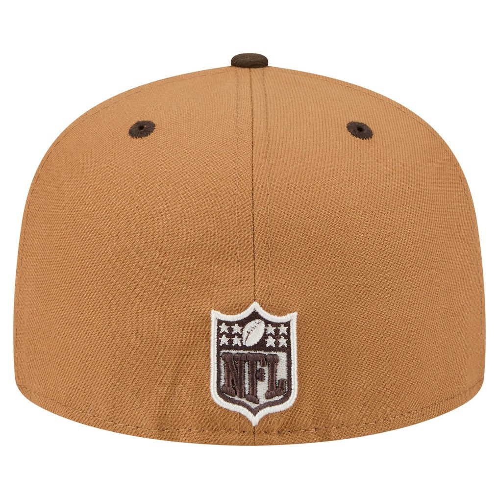 Kansas City Chiefs New Era Two-Tone Walnut 59FIFTY Fitted Hat Light Brown/Dark Brown - NFL