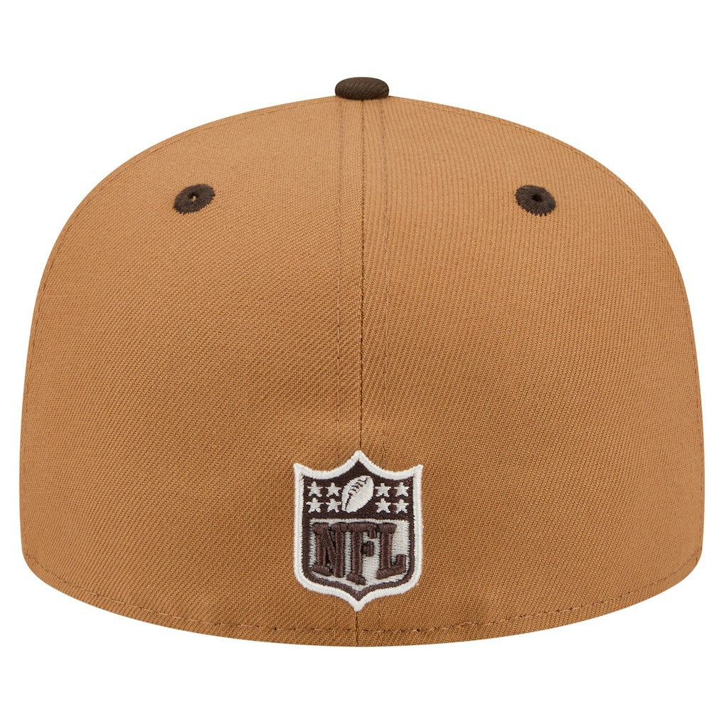 Los Angeles Chargers New Era Two-Tone Walnut 59FIFTY Fitted Hat Light Brown/Dark Brown - NFL