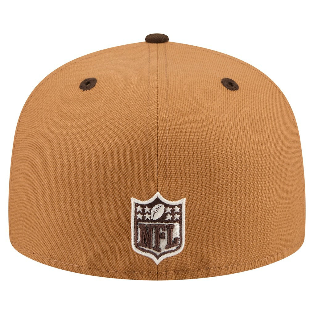 Miami Dolphins New Era Two-Tone Walnut 59FIFTY Fitted Hat Light Brown/Dark Brown - NFL