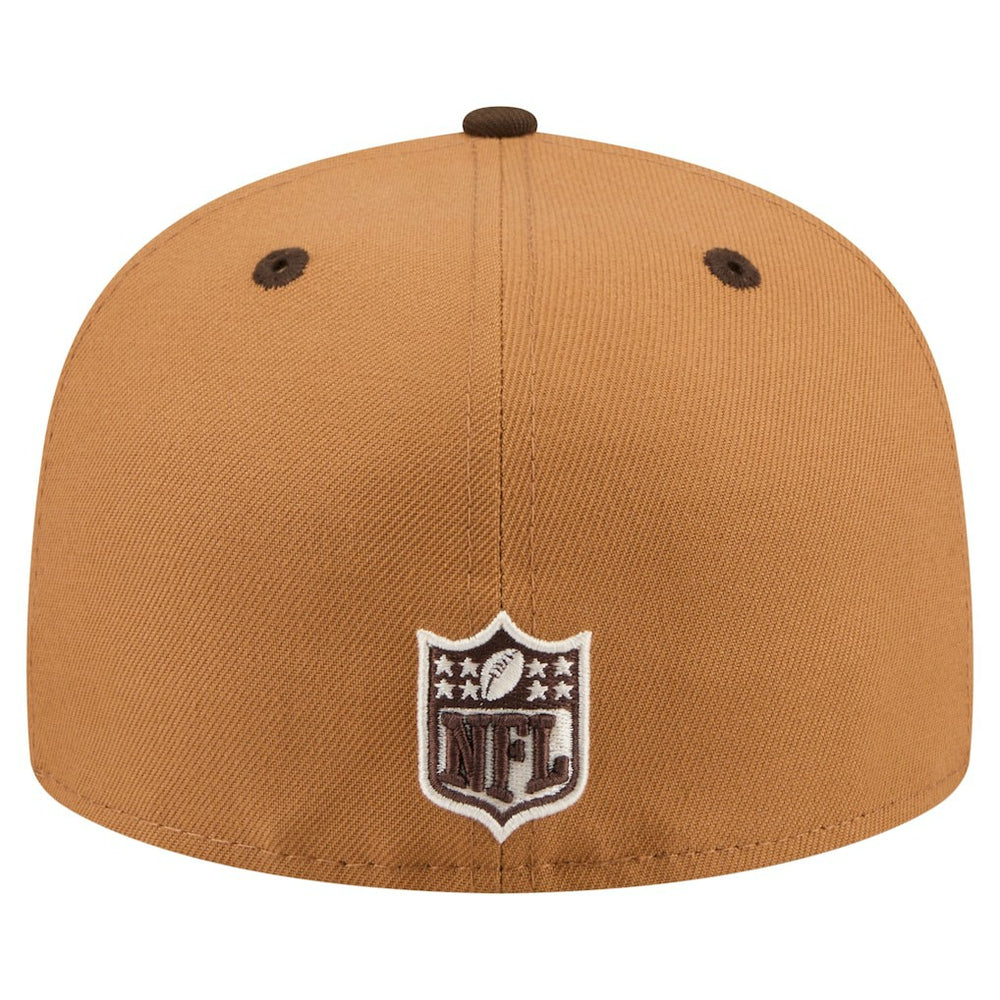 Miami Dolphins New Era Two-Tone Walnut 59FIFTY Fitted Hat Light Brown/Dark Brown - NFL