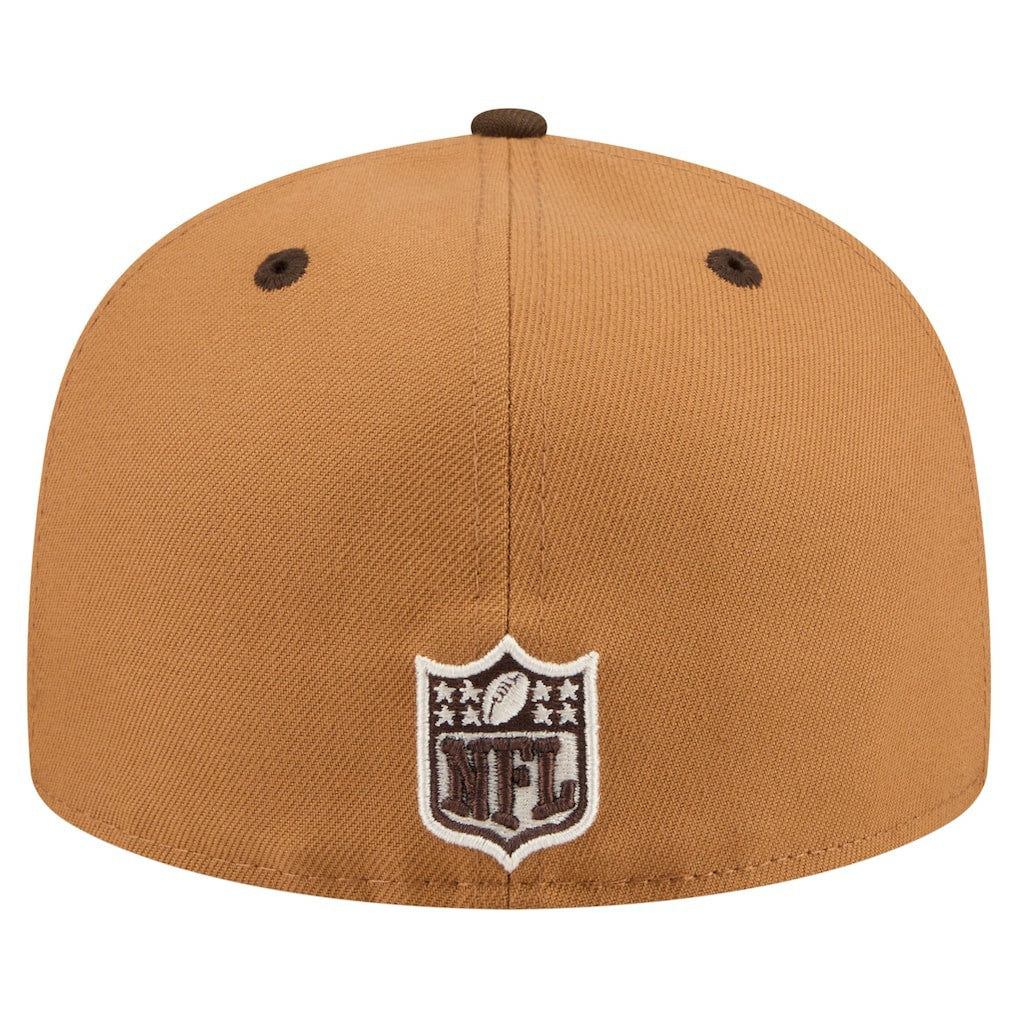 Minnesota Vikings New Era Two-Tone Walnut 59FIFTY Fitted Hat Light Brown/Dark Brown - NFL