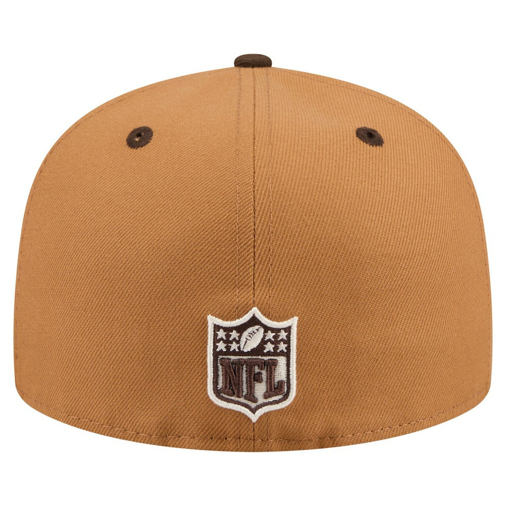New England Patriots New Era Two-Tone Walnut 59FIFTY Fitted Hat Light Brown/Dark Brown - NFL