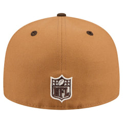 New England Patriots New Era Two-Tone Walnut 59FIFTY Fitted Hat Light Brown/Dark Brown - NFL
