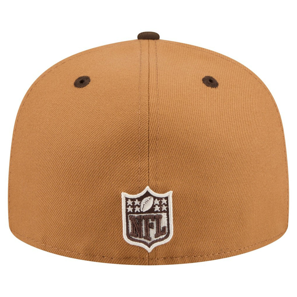 New York Giants New Era Two-Tone Walnut 59FIFTY Fitted Hat Light Brown/Dark Brown - NFL