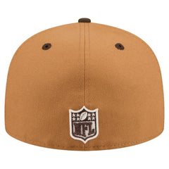 New York Giants New Era Two-Tone Walnut 59FIFTY Fitted Hat Light Brown/Dark Brown - NFL