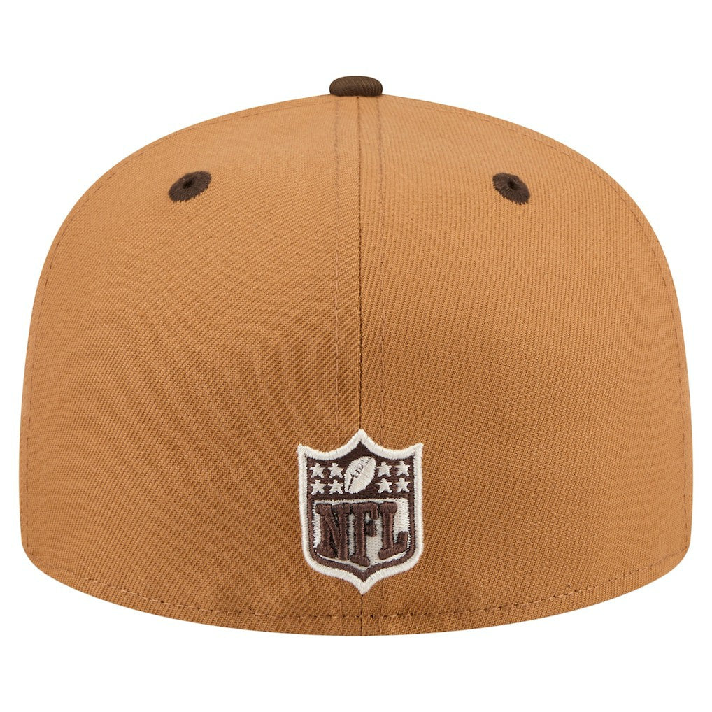 Philadelphia Eagles New Era Two-Tone Walnut 59FIFTY Fitted Hat Light Brown/Dark Brown - NFL