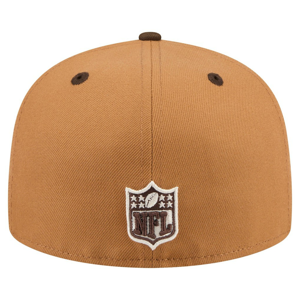 Philadelphia Eagles New Era Two-Tone Walnut 59FIFTY Fitted Hat Light Brown/Dark Brown - NFL