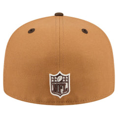 Philadelphia Eagles New Era Two-Tone Walnut 59FIFTY Fitted Hat Light Brown/Dark Brown - NFL
