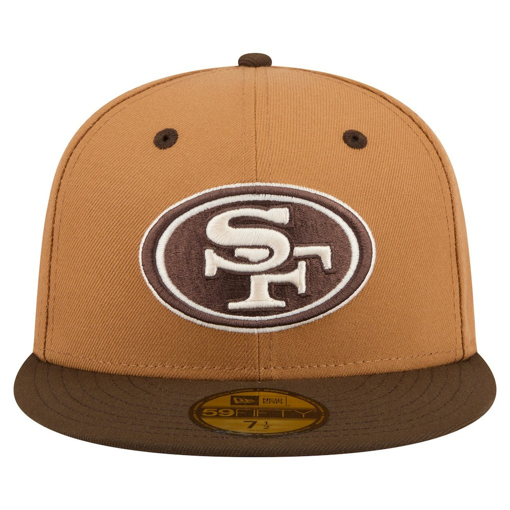 San Francisco 49ers New Era Two-Tone Walnut 59FIFTY Fitted Hat Light Brown/Dark Brown - NFL