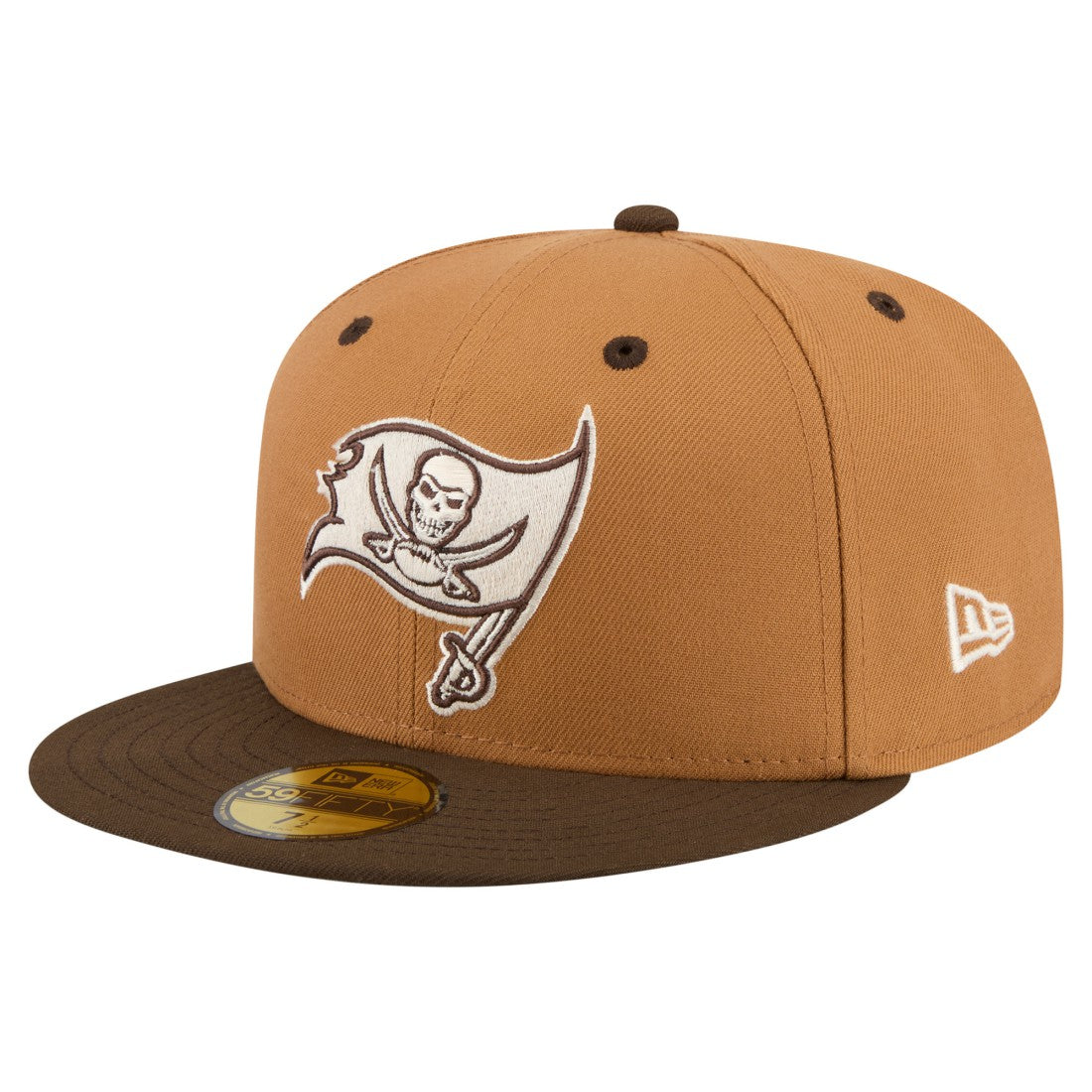 Tampa Bay Buccaneers New Era Two-Tone Walnut 59FIFTY Fitted Hat Light Brown/Dark Brown - NFL