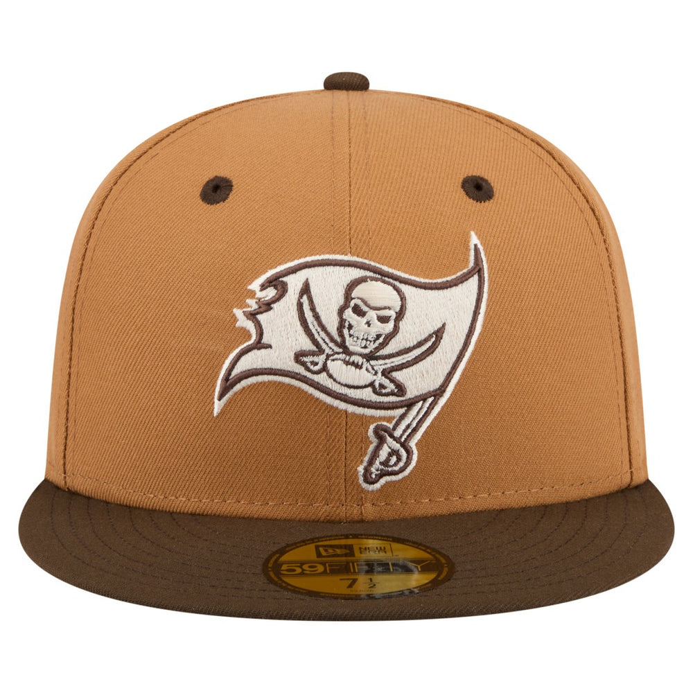 Tampa Bay Buccaneers New Era Two-Tone Walnut 59FIFTY Fitted Hat Light Brown/Dark Brown - NFL