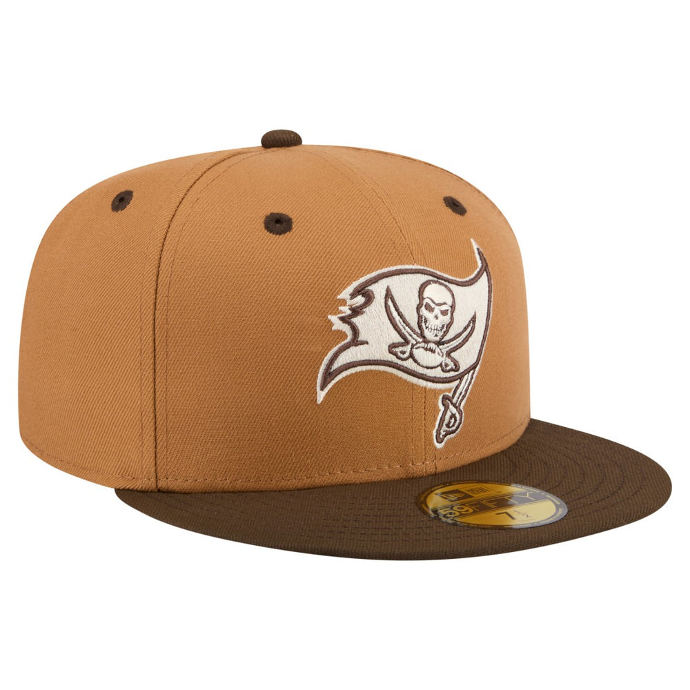 Tampa Bay Buccaneers New Era Two-Tone Walnut 59FIFTY Fitted Hat Light Brown/Dark Brown - NFL