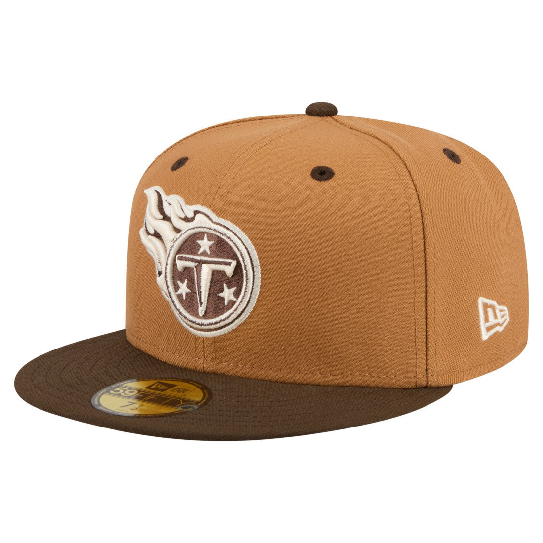 Tennessee Titans New Era Two-Tone Walnut 59FIFTY Fitted Hat Light Brown/Dark Brown - NFL