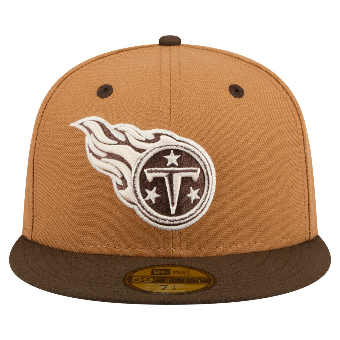 Tennessee Titans New Era Two-Tone Walnut 59FIFTY Fitted Hat Light Brown/Dark Brown - NFL
