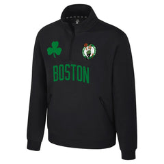 NBA - Boston Celtics Stadium Essentials Unisex First Team Trainer Quarter-Zip Pullover - Black