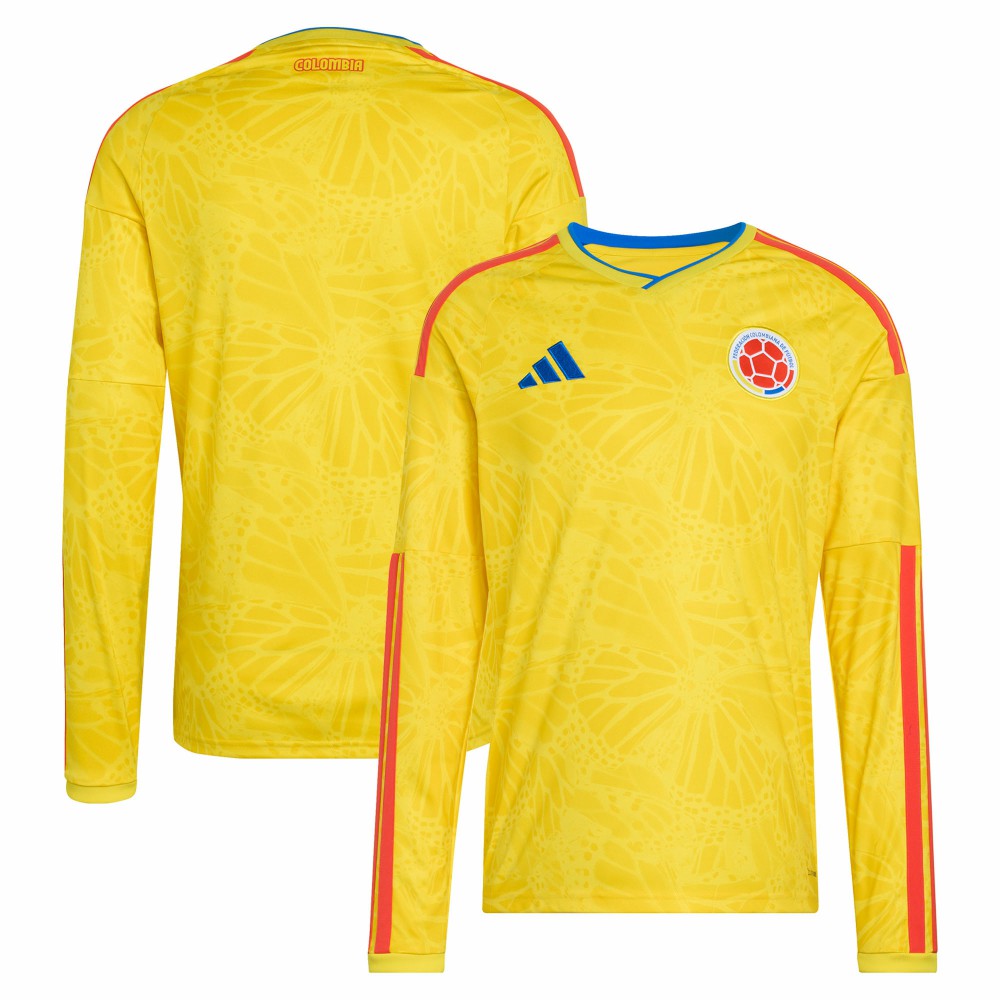 Adidas Colombia National Team FIFA x World Cup 2026 Home Replica Long Sleeve Jerseys - Yellow