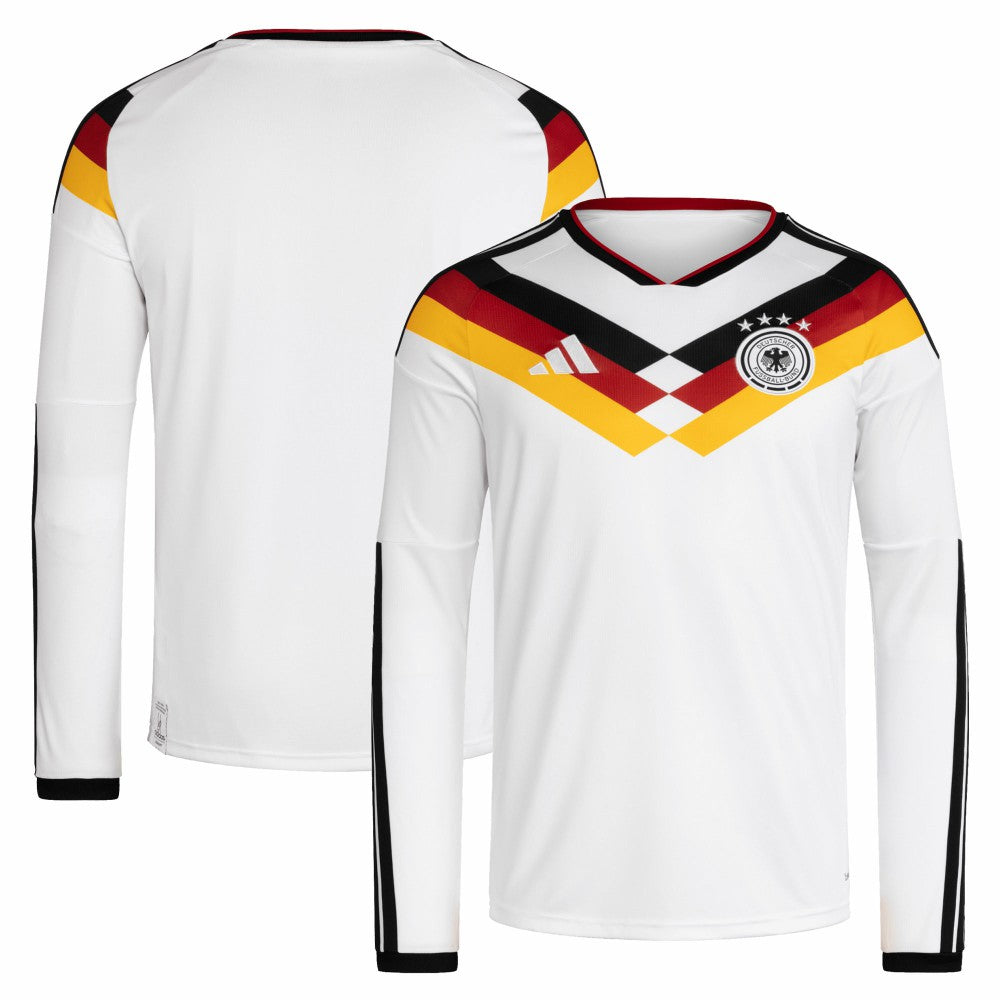 Adidas Germany National Team FIFA x World Cup 2026 Home Replica Long Sleeve Jerseys - White