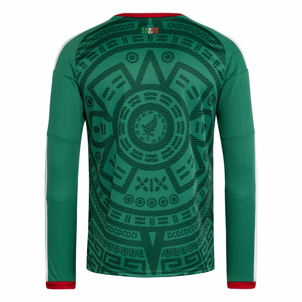 Adidas Mexico National Team FIFA x World Cup 2026 Home Replica Long Sleeve Jerseys - Green