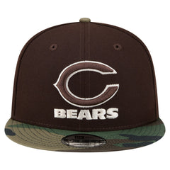 Chicago Bears Adult Burnt Wood Camo 9FIFTY Snapback Hat Dark Brown - NFL