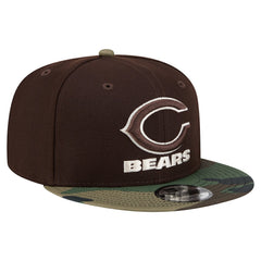 Chicago Bears Adult Burnt Wood Camo 9FIFTY Snapback Hat Dark Brown - NFL