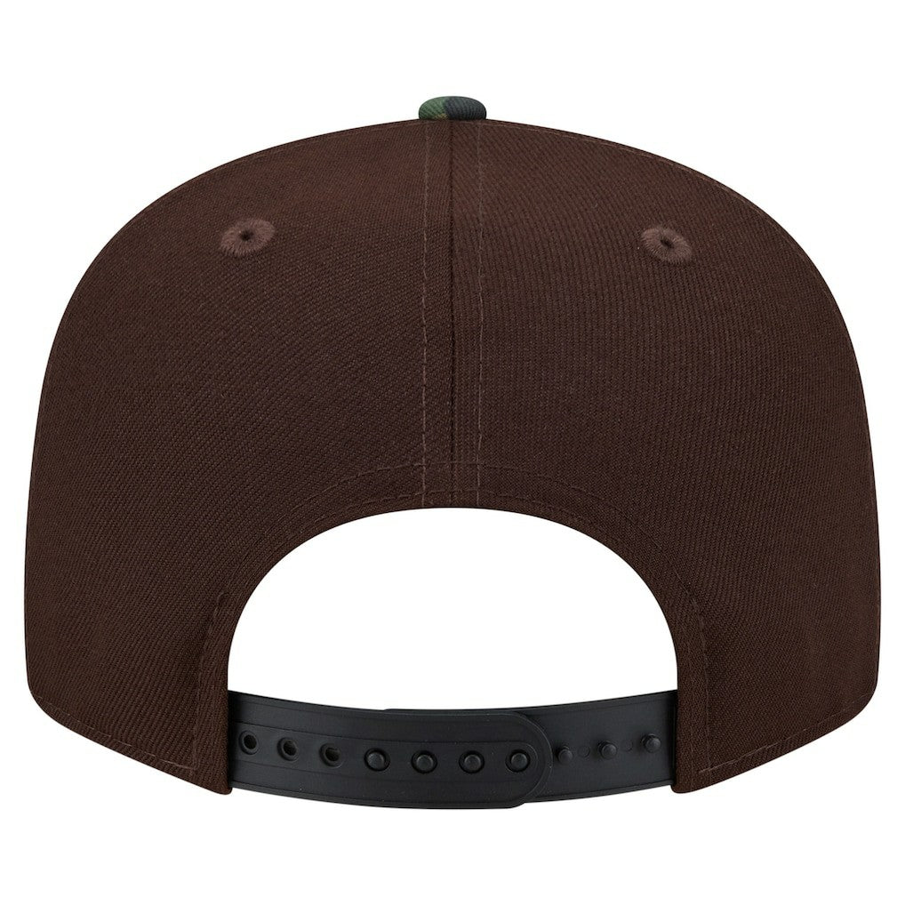 Miami Dolphins Adult Burnt Wood Camo 9FIFTY Snapback Hat Dark Brown - NFL