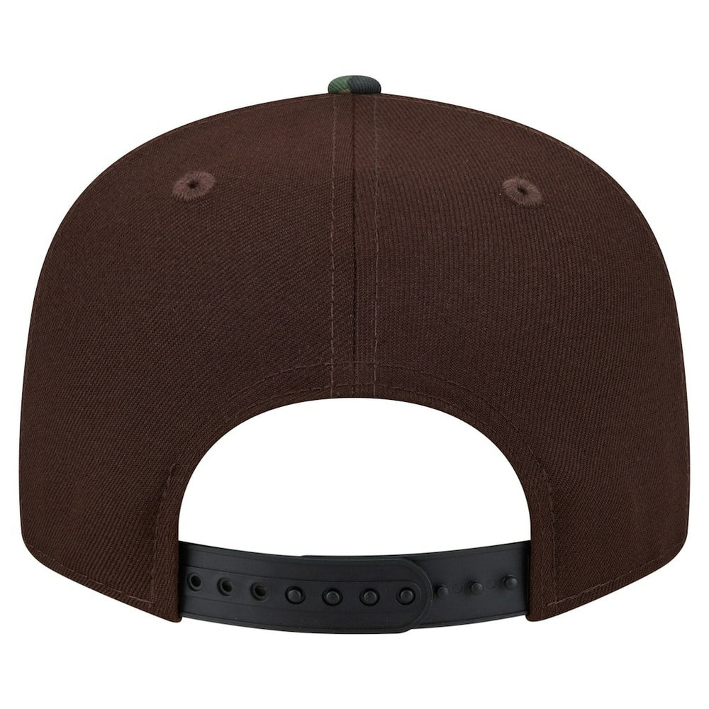 Miami Dolphins Adult Burnt Wood Camo 9FIFTY Snapback Hat Dark Brown - NFL