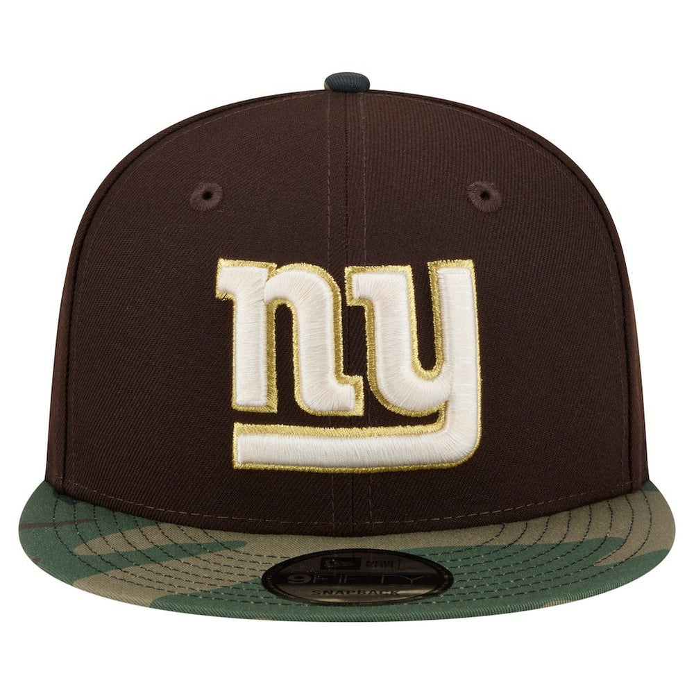 New York Giants Adult Burnt Wood Camo 9FIFTY Snapback Hat Dark Brown - NFL