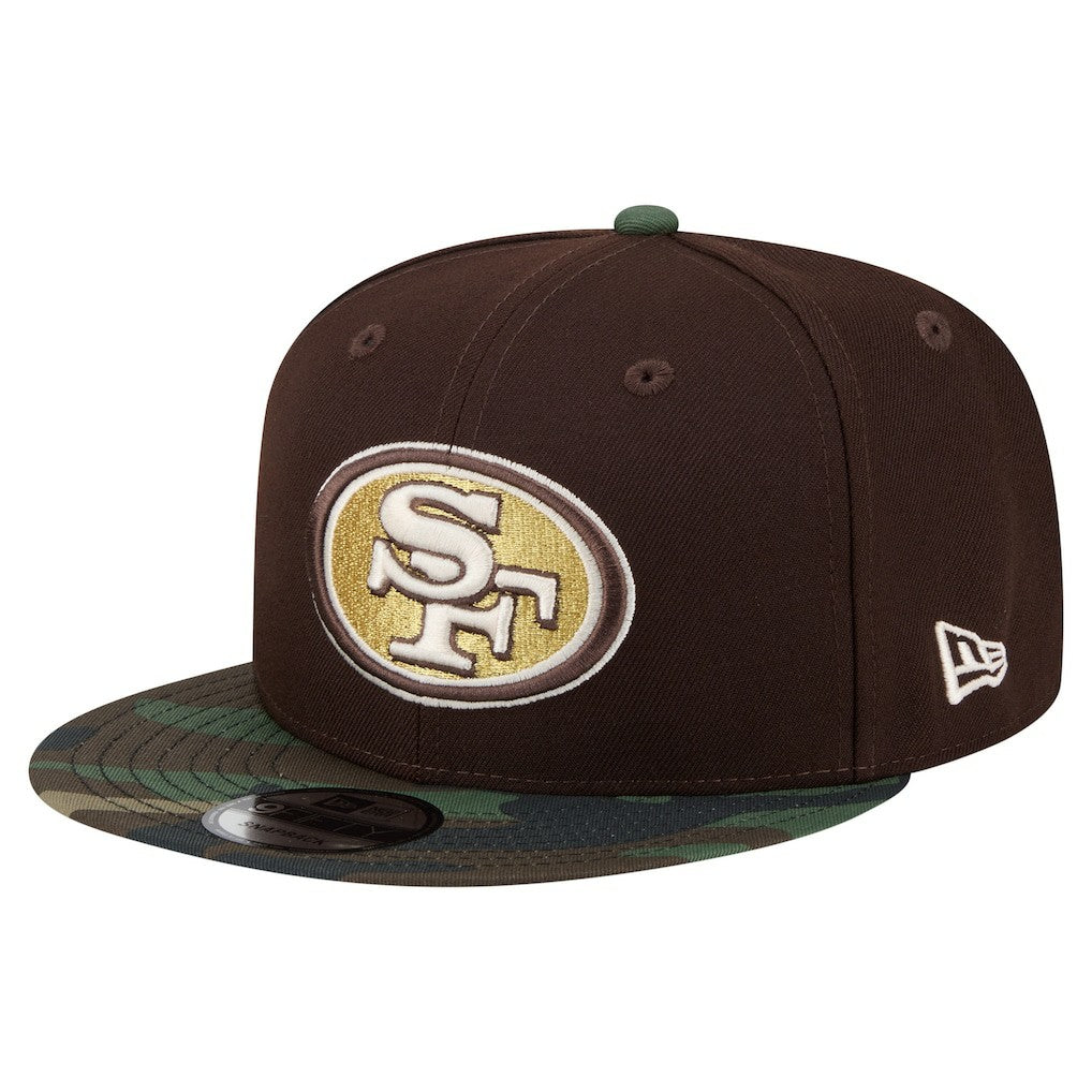 San Francisco 49ers Adult Burnt Wood Camo 9FIFTY Snapback Hat Dark Brown - NFL