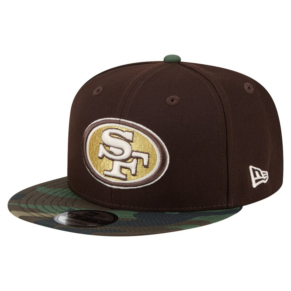San Francisco 49ers Adult Burnt Wood Camo 9FIFTY Snapback Hat Dark Brown - NFL