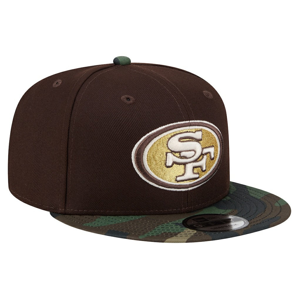 San Francisco 49ers Adult Burnt Wood Camo 9FIFTY Snapback Hat Dark Brown - NFL