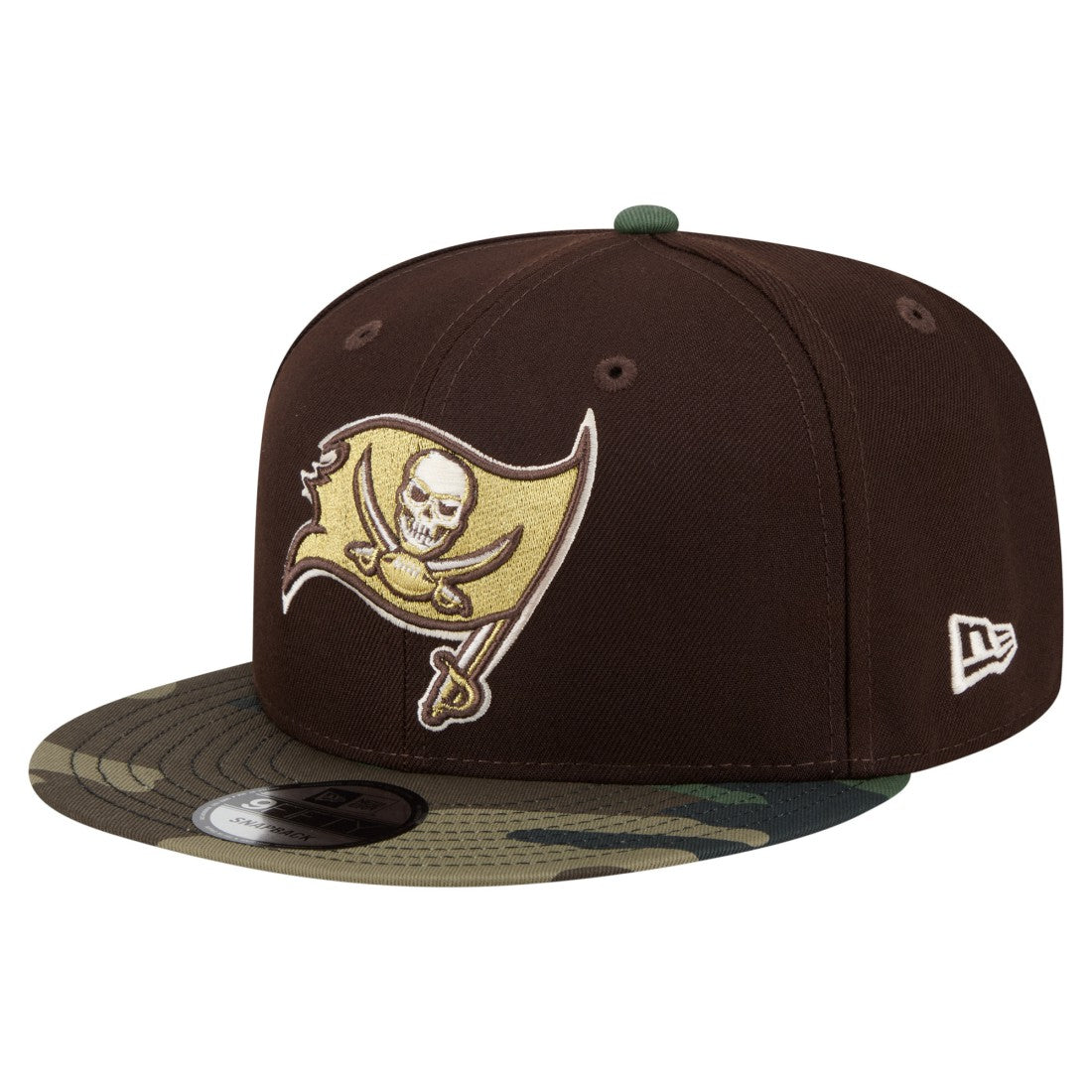 Tampa Bay Buccaneers Adult Burnt Wood Camo 9FIFTY Snapback Hat Dark Brown - NFL
