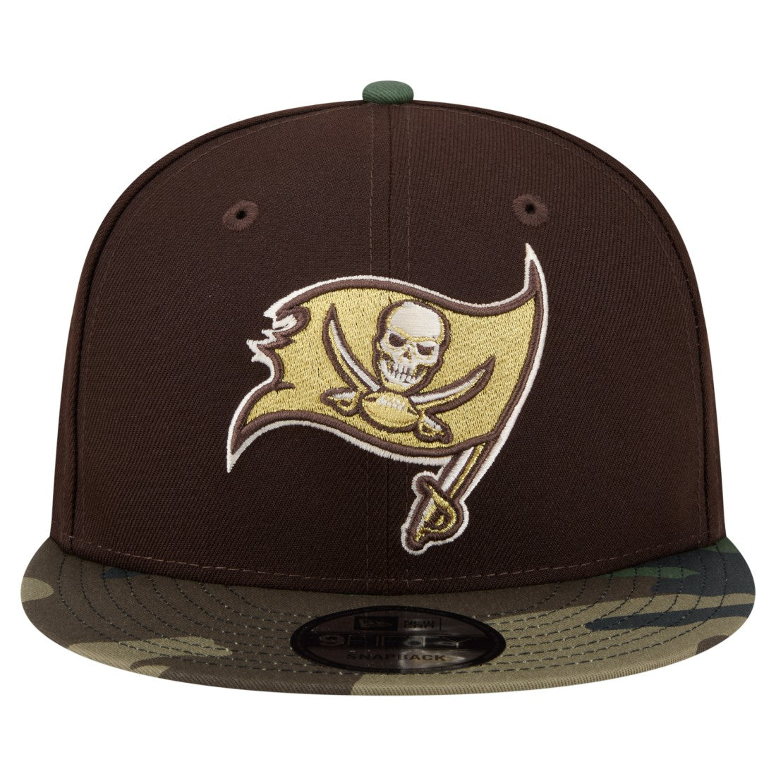 Tampa Bay Buccaneers Adult Burnt Wood Camo 9FIFTY Snapback Hat Dark Brown - NFL