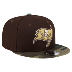 Tampa Bay Buccaneers Adult Burnt Wood Camo 9FIFTY Snapback Hat Dark Brown - NFL