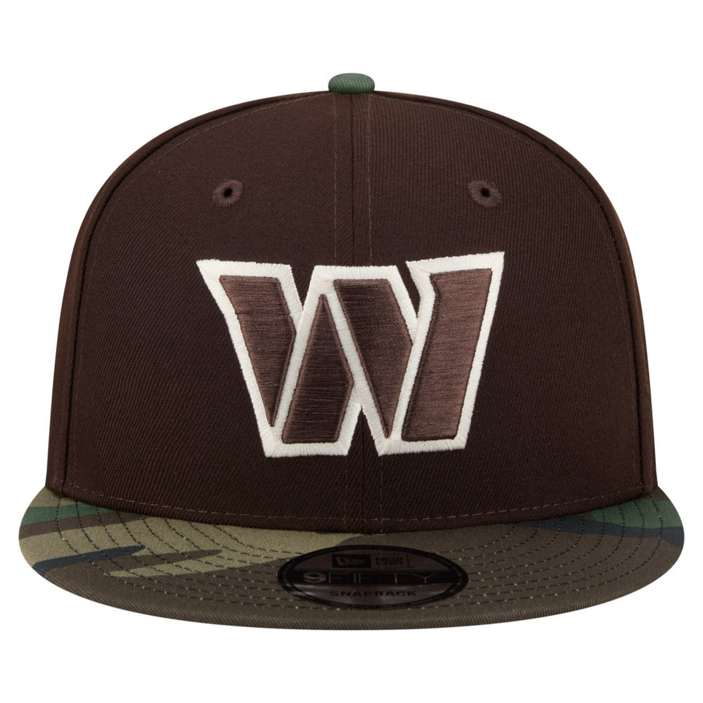 Washington Commanders Adult Burnt Wood Camo 9FIFTY Snapback Hat Dark Brown - NFL