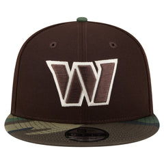 Washington Commanders Adult Burnt Wood Camo 9FIFTY Snapback Hat Dark Brown - NFL