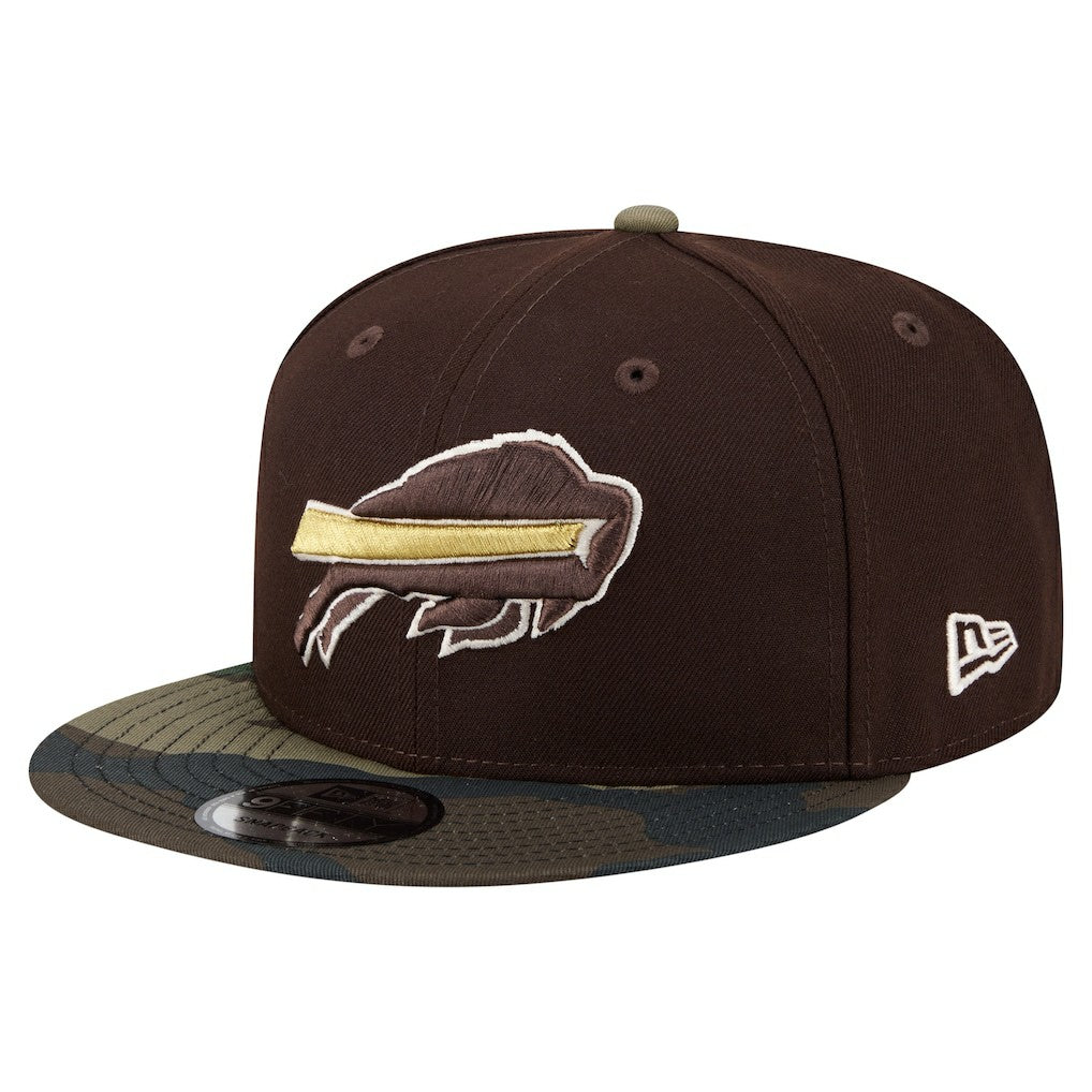 Buffalo Bills Adult Burnt Wood Camo 9FIFTY Snapback Hat Dark Brown - NFL