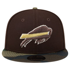 Buffalo Bills Adult Burnt Wood Camo 9FIFTY Snapback Hat Dark Brown - NFL