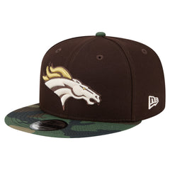 Denver Broncos Adult Burnt Wood Camo 9FIFTY Snapback Hat Dark Brown - NFL
