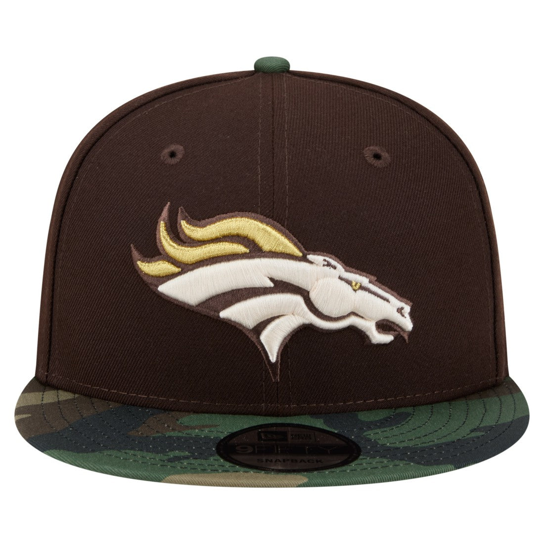 Denver Broncos Adult Burnt Wood Camo 9FIFTY Snapback Hat Dark Brown - NFL
